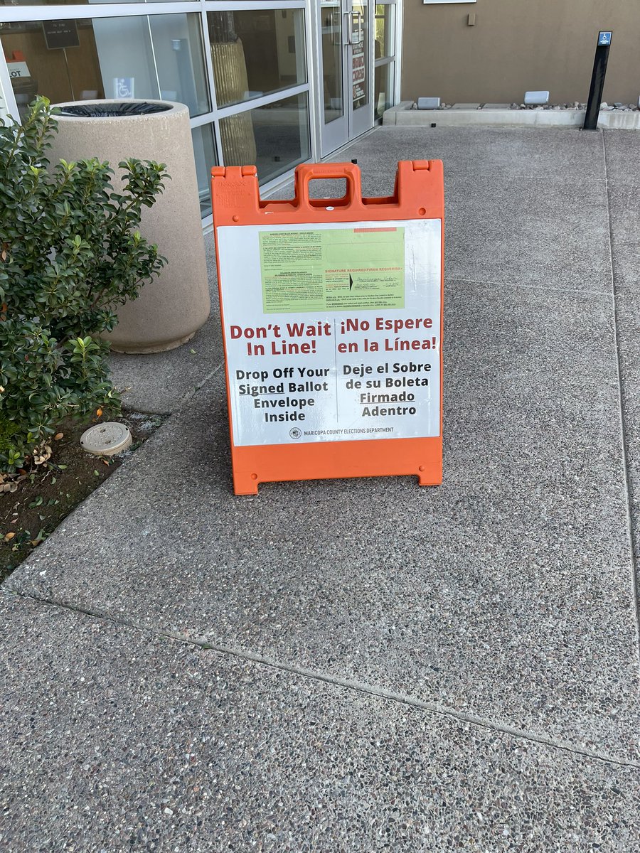 tresanguianos's tweet photo. Skip the line!!! Take your ballot to 1525 W Frye Road.  Tomorrow is the last day! @yesforCUSD @OverrideYES https://t.co/CTOEpKxZi1