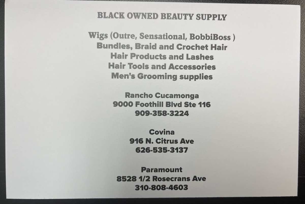 A simple retweet can help a small business 🙌🏽💜 #blackowned #beautysupply 
#RanchoCucamonga #Covina #Paramount