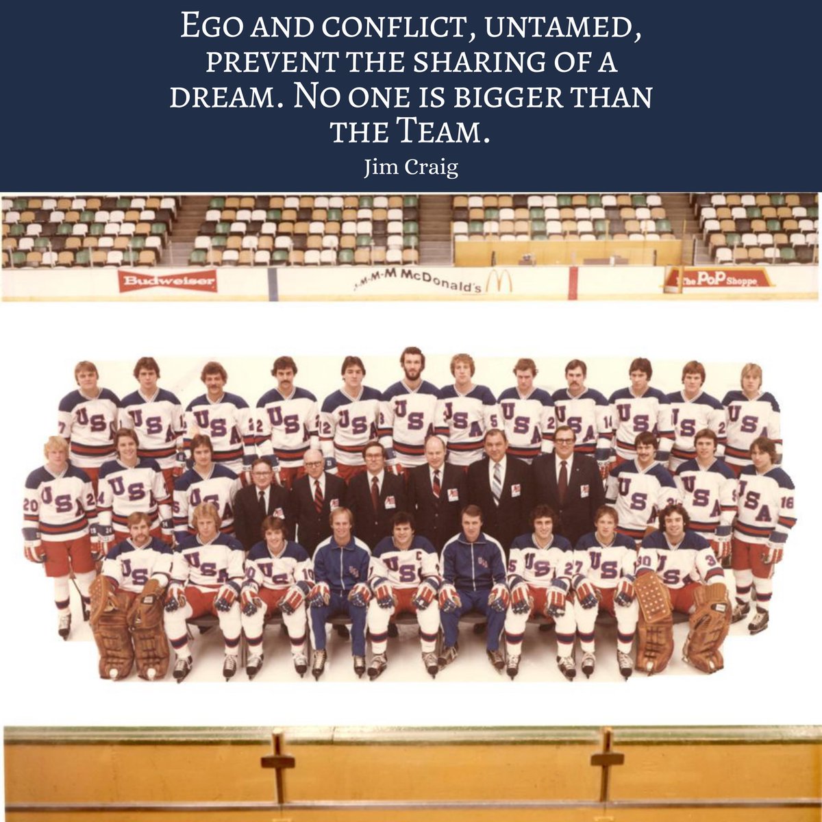 Jim Craig No One Is Bigger Than The Team A Team S Success Is Dependent On Each Individual Team Member Working Towards A Common Goal On The Amalgamation Of Each Members