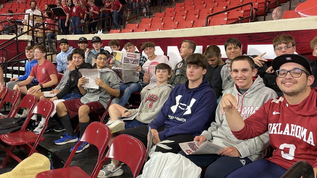 Great to have Little Axe High School basketball in the trenches with us tonight‼️😈