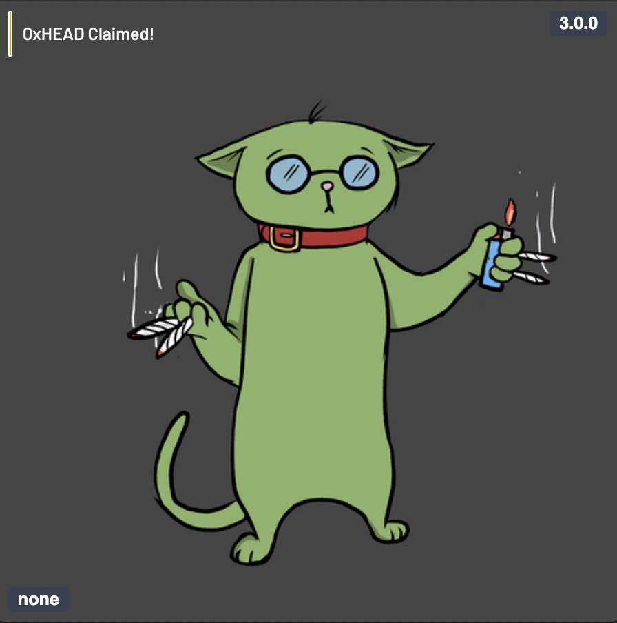 mr0chill's tweet photo. Want to know if your @BlazedCats still has an @0xHeads to claim? Just look in the top right corner of their pic on the Opensea listing of all BCMD 3+ cats. https://t.co/N6IcAunbGt