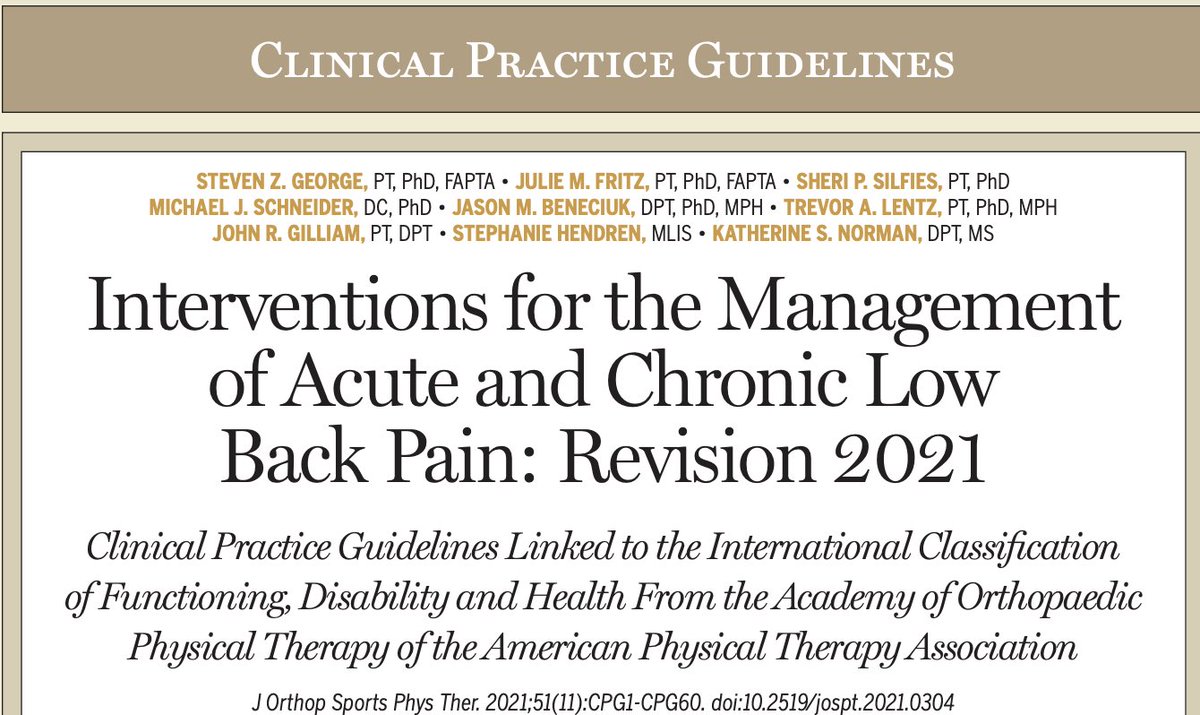 jeffmooredpt's tweet photo. Looks like my evening has been planned for me, thrilled to see this in print! Thanks to all the authors for putting in the work! #CPG #LBP #PhysicalTherapy https://t.co/wrrtrGM8Tn