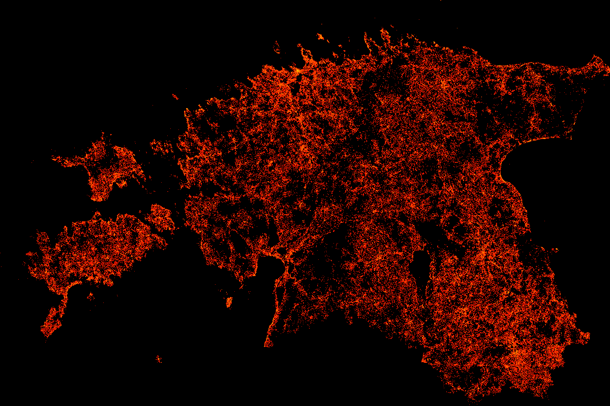 allixender's tweet photo. #30DayMapChallenge Day 1 - Points: all 371237 Estonian place names from the official OGC WFS register service @maaamet https://t.co/oodghlwFrc @datashader #owslib https://t.co/70nVEn26gW