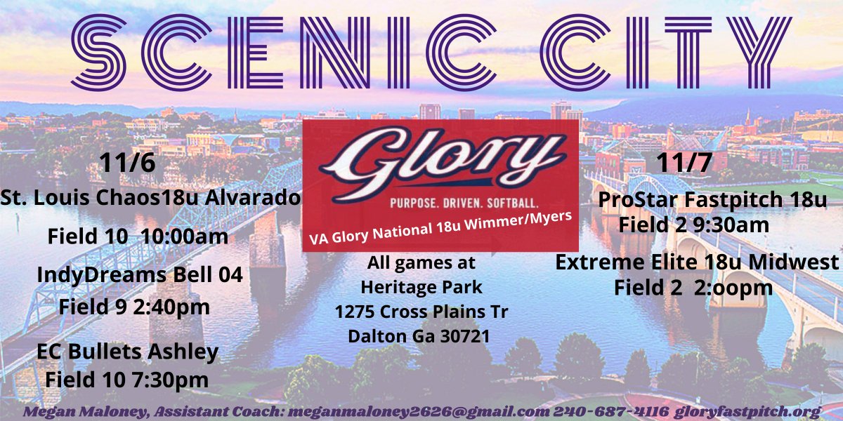 summergreen55's tweet photo. See My Team at Heritage Park, in GA. Scenic City Fall Showcase @UncommittedUsa @IHartFastpitch @ImpactRetweets @BBOS_Nation @Softball_Home @SoftballConnect @CoastRecruits @EastCoastFP  @PlayBookAthlete @frantroyan @ondecksoftball @HBCUSoftball @BelmontSoftball @StriveSoftball https://t.co/J2YcDGccYG