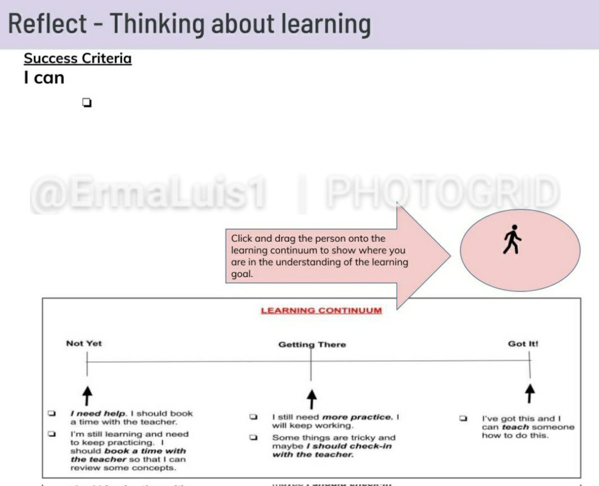 ErmaLuis1's tweet photo. @the_gifted_guy A1) #LearnLAP
Absolutely 💯!
My classroom works around #metacognition & feedback.
Students use our reflection and #LearningContinuum https://t.co/4CJLBLTgPG