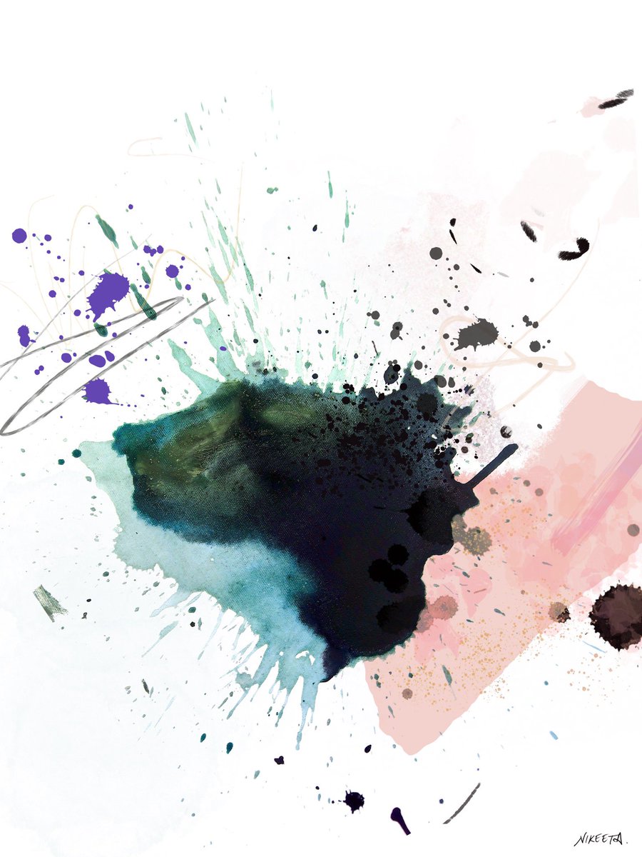 NikeetaLakhiani's tweet photo. NEW drop added to my main collection @opensea ⚡️

- Vitality -
0.09 Eth

Created with an analog painting fused with digital marks, brushstrokes, and splatters. 

https://t.co/oWM6fxn8Vh

High-res unlockable included for first buyer. https://t.co/qd6ehuT6v3