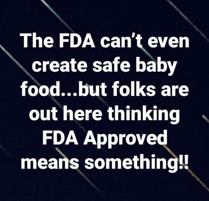 roadless888's tweet photo. Don’t forget baby powder, Roundup, asbestos, Vioxx, DES, Zelnorm, Accutane, Baycol, Bextra, Darvocet.. Defund @US_FDA . They’re worthless. Just a bunch of crooks in a ring of regulatory capture that caters to corporate interests, not us peasants. #saveyourkids #learntherisks https://t.co/sLdU9Z9lD3