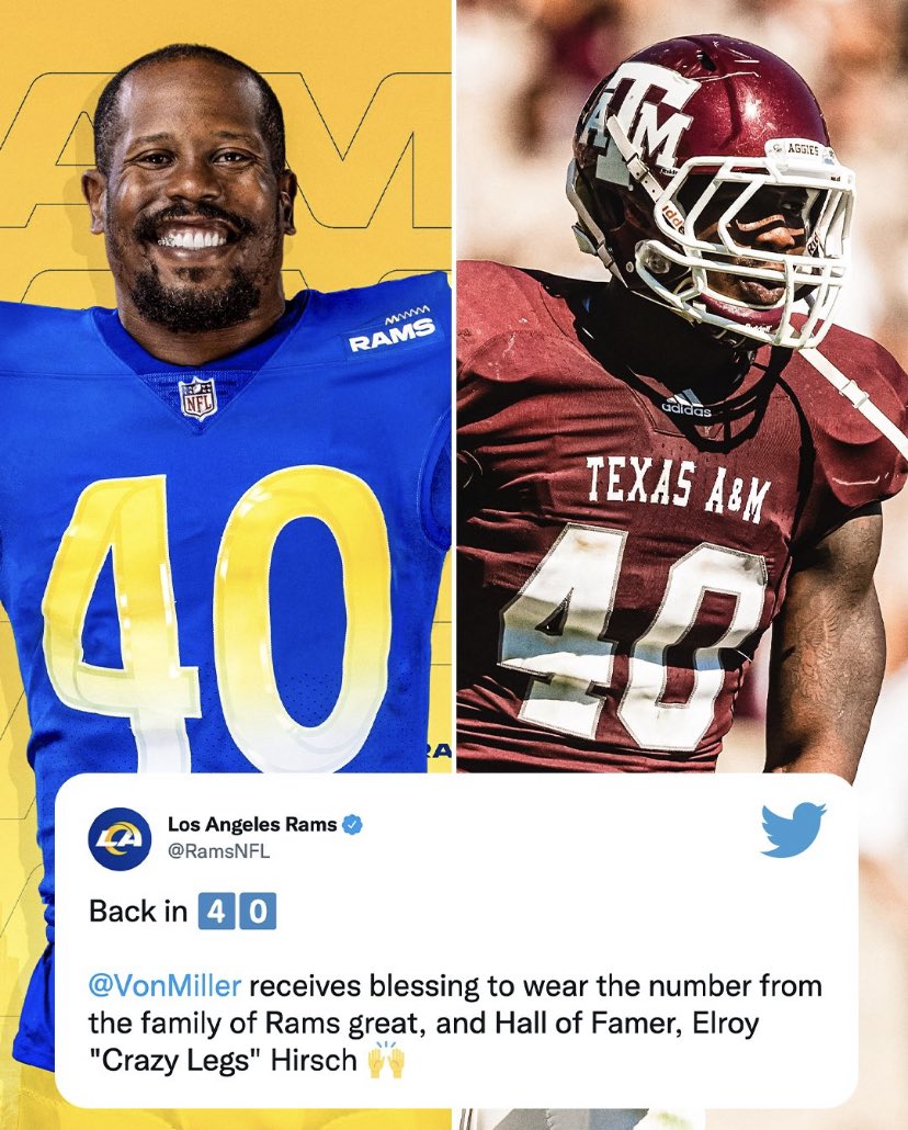 Von Miller going back to his old number: