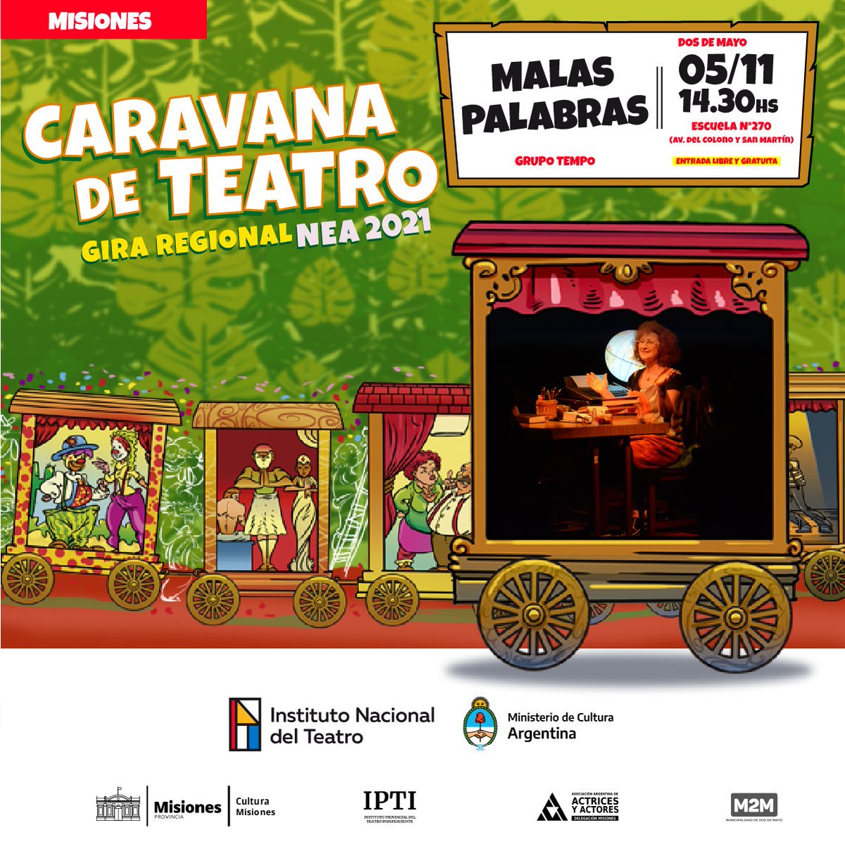 Escuela270's tweet photo. Cuándo? El viernes 5
Dónde? En la 270
#CaravanaDeTeatro #MalasPalabras 🎭
@CGEMisiones @misioneseduca https://t.co/oLixBBygDz