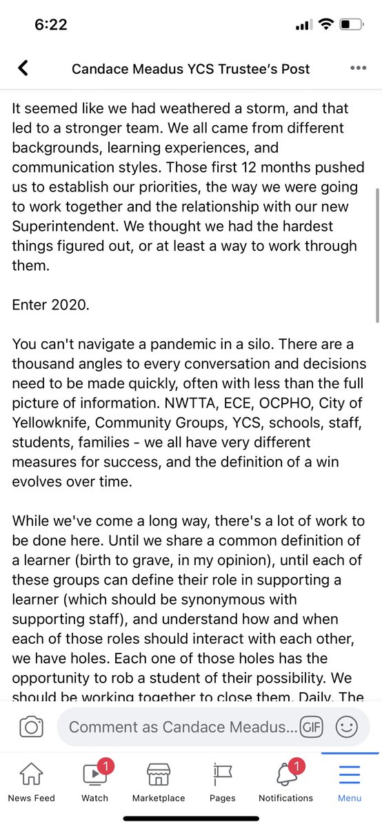 Former YCS Trustee Candace tweet media