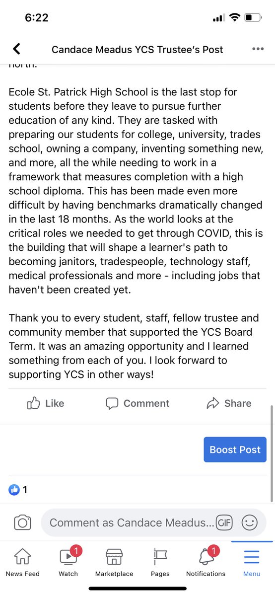 Former YCS Trustee Candace tweet media
