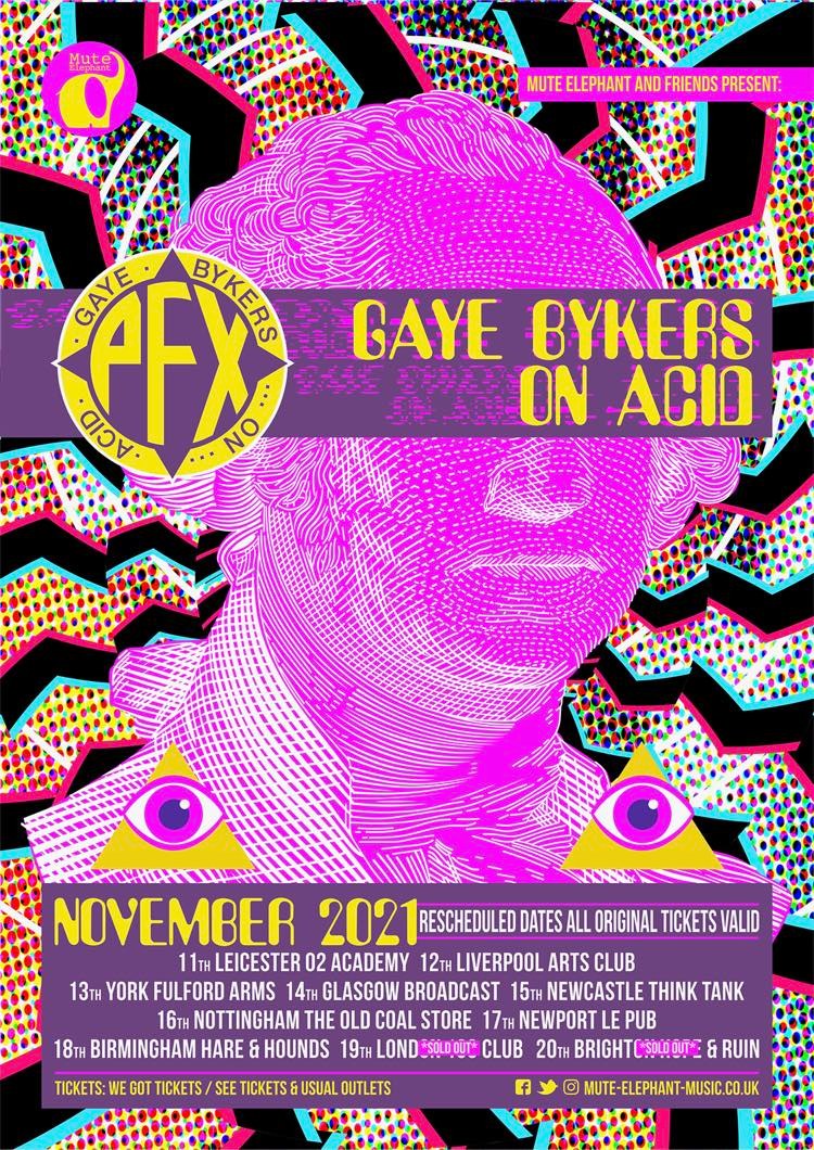 GayeBykers's tweet image. ‼TOUR STARTS NEXT WEEK‼
☆November 2021☆
→all original tickets valid←

Get tickets here:
ents24.com/uk/tour-dates/…
Fulford Arms/York tix here:
thefulfordarms.bigcartel.com/product/gaye-b…

dates/cities/venues listed in the reply

#GayeBykersOnAcid #GBOA #grebo