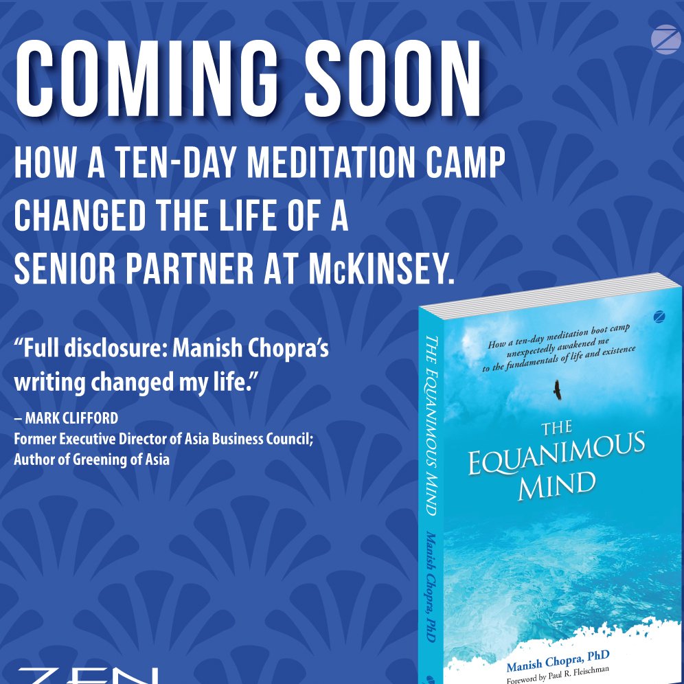 ZPublications's tweet photo. How do you find equanimity in a rapidly accelerating world? #ManishChopraPhD’s #book #TheEquanimousMind may help you find some answers.
#vipassana #meditation #selfreflection #mind #authors https://t.co/W2Mxbsrr1m