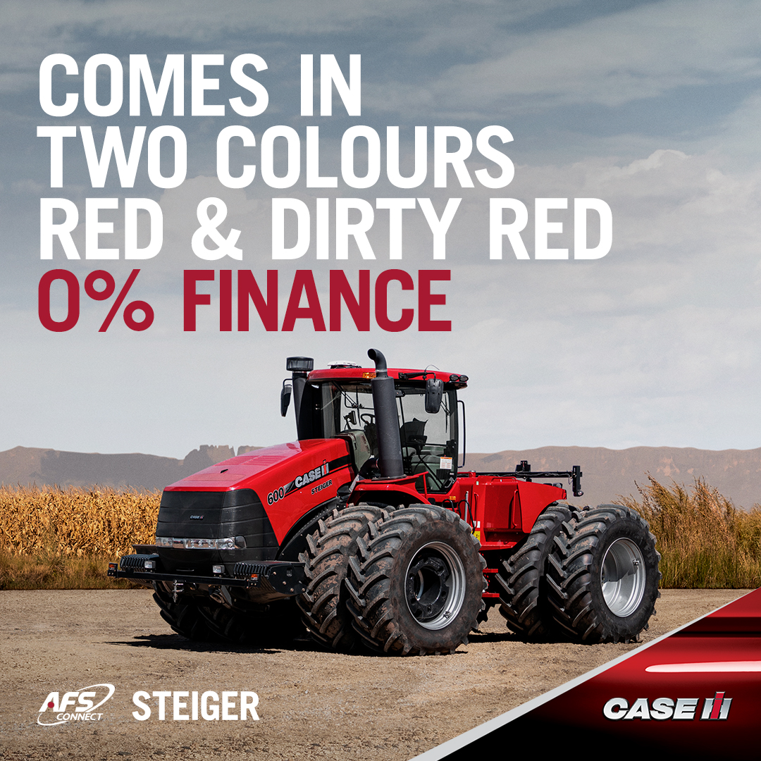 More Technology, More Comfort, More Power, More Efficiency, and it comes in two colours!

The AFS Connect Steiger at 0% Finance.

contact our sales team for more information.

bit.ly/3n5FXka

*Terms and conditions apply