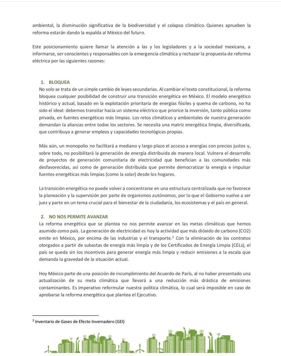 nuestrofuturoac's tweet photo. Nuestro derecho a un medio ambiente sano y limpio va por encima de cualquier debate entre intereses estatales y privados. Exigimos a nuestros legisladores corregir la #ReformaEléctrica por nuestra salud, por nuestro futuro y por la #EmergenciaClimática 

#JóvenesPorNuestroFuturo https://t.co/ThxcS7e6cS