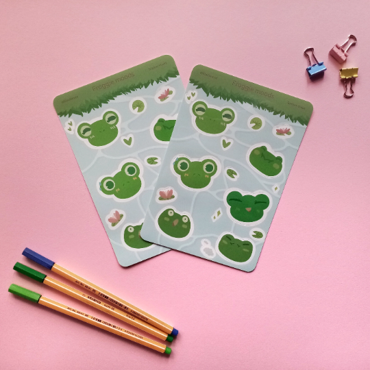 LeonorLilac's tweet photo. Out of ideas for xmas gifts? Check out my etsy for some cute froggy gifts! 
https://t.co/BehGRdnrUE
.
.
.
#cutefroggy #xmasgifts #froggiftsideas #stickersheets #frogstickers #cuteanimalstickers #kawaiistickers #etsysellers #suportsmallbusiness https://t.co/sIIG2lcVh4