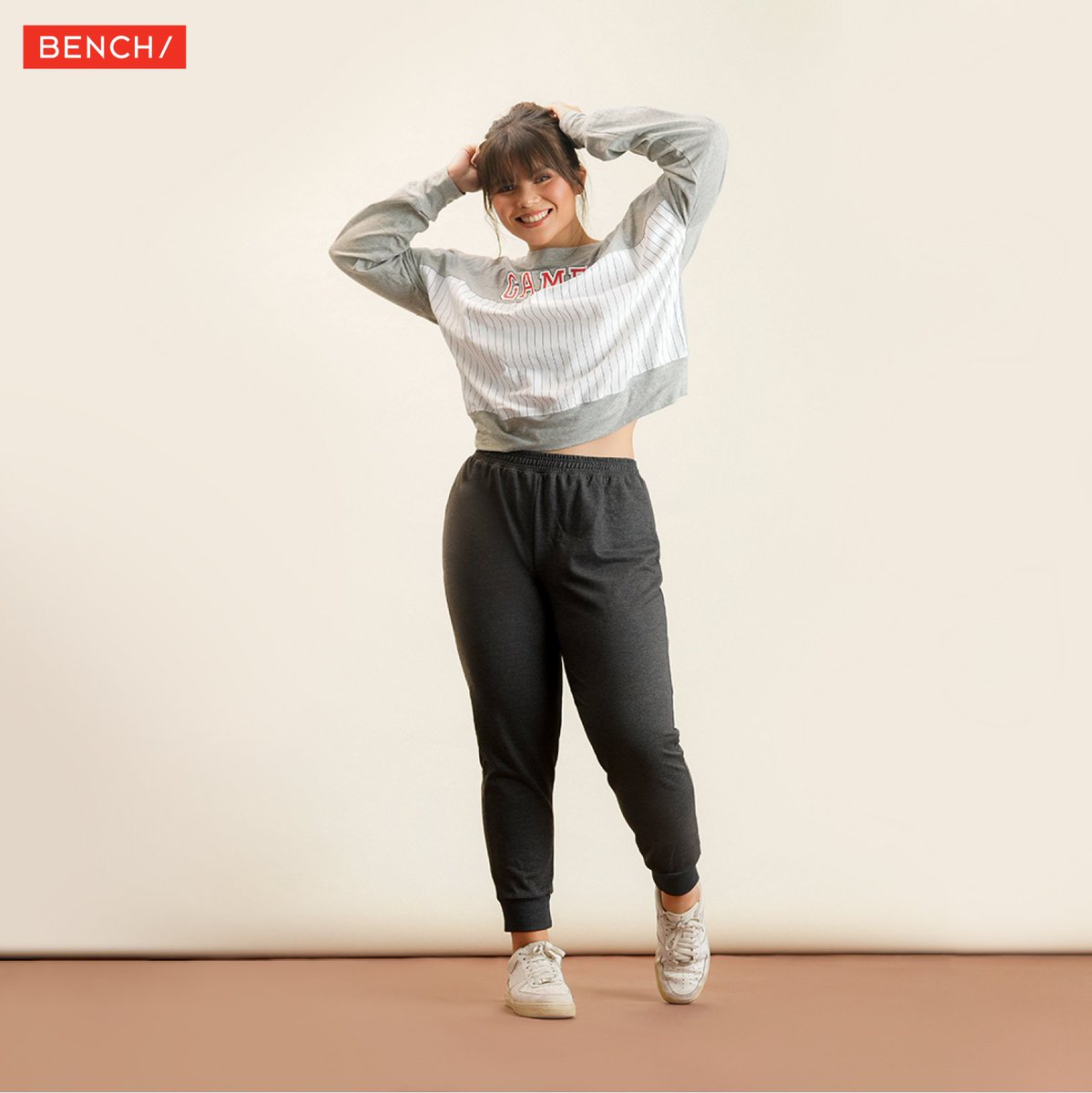 benchtm's tweet photo. Don't sweat it. Comfy sweats and athleisure to take you through the cozy weather are here! Shop now at https://t.co/AmywXoiMlV. ☁️ @gela_atayde 

#BENCHPlus 
#BENCHForEveryBody https://t.co/qQrf2XqKfw