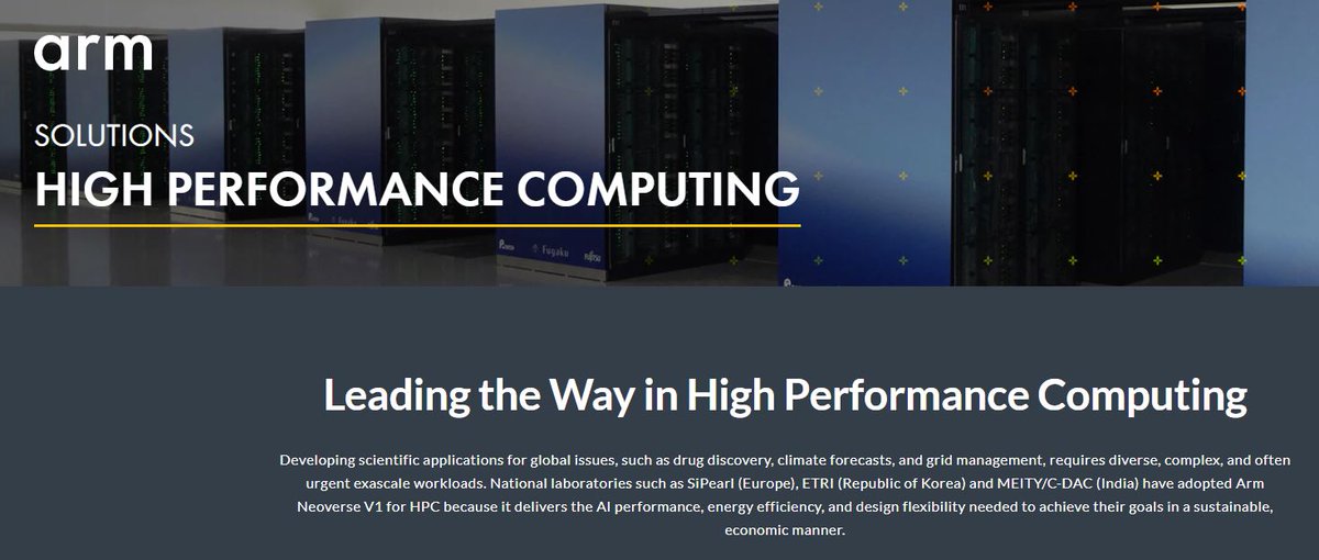 HPC_Guru's tweet photo. Check out @Arm's #HPC page - good examples of where #ARM-based solutions are being used in HPC

Thanks to @johnclinford for tweeting about this &amp; to @DrCuff
for replying with an #HPC tag otherwise I would have missed it!

https://t.co/W4Oafn2jyV https://t.co/3JWlHU3fnZ