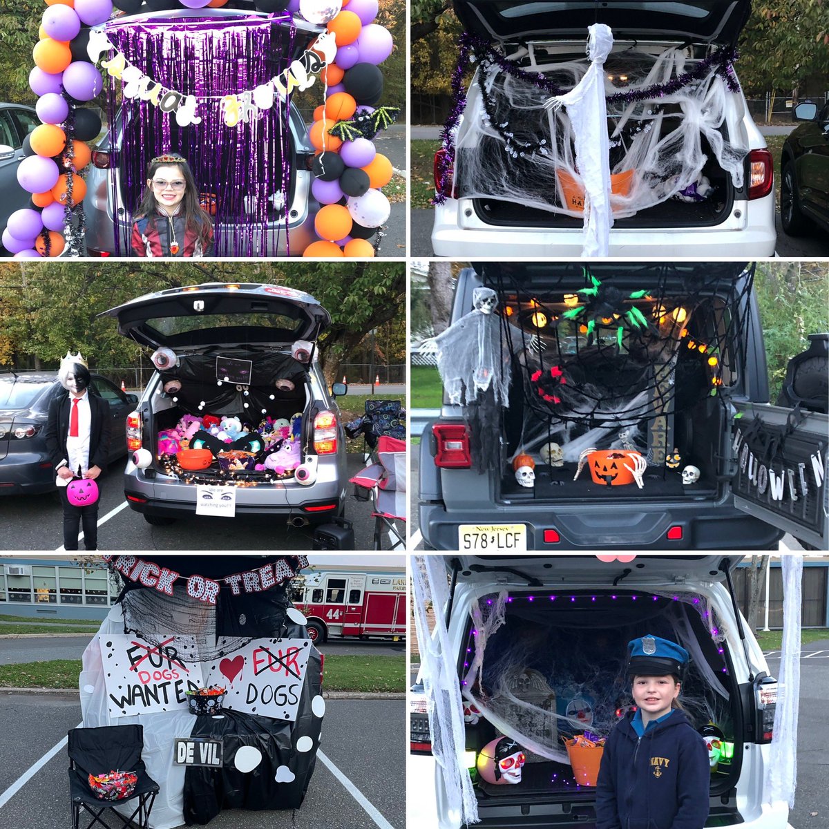 KnollwoodSchool's tweet photo. Knollwood’s very first Trunk or Treat was a success!!!! 🎃🧡🚗🎃🧡🚙 #knollwood #knollwoodrocks #thankyouPTA #thankyouLHFD 🚒Halloween2021 #raindate https://t.co/Y8MDZ2k2uZ