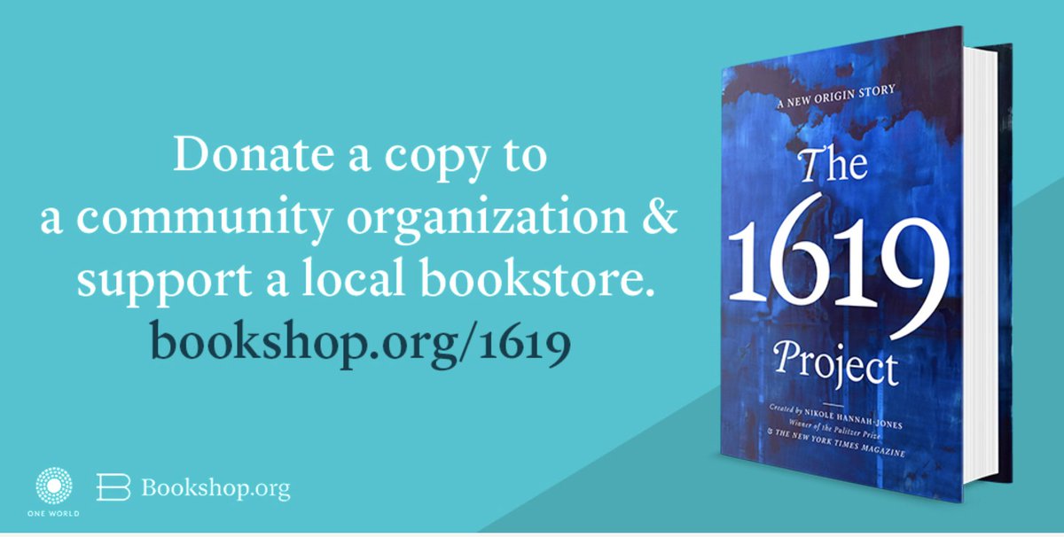 nhannahjones's tweet photo. We are partnering with @Bookshop_Org to help get #1619Project books donated to schools, libraries, juvenile detention facilities and more. Each independent bookseller designated a local org, such as the Eastside Freedom School in MN and the Little Rock SW High School Library. https://t.co/OYsV7NALf8