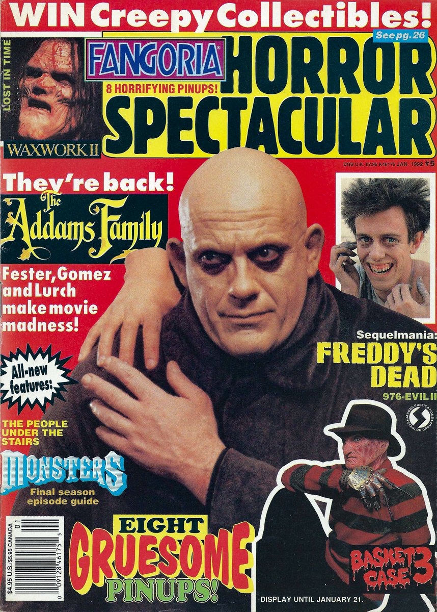 EugWSerra's tweet photo. On November 22, 1991, The Addams Family was released! #TheAddamsFamily #AnjelicaHuston #RaulJulia #ChristopherLloyd #ChristinaRicci
#JimmyWorkman #JudithMalina #CarelStruycken #JohnFranklin #ChristopherHart #ElizabethWilson #PaulBenedict #DanHedaya #MercedesMcNab #Fangoria https://t.co/NOhaNMLKN4