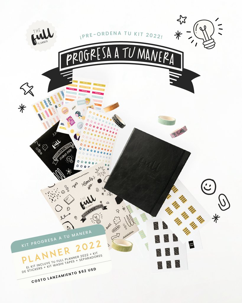TheFullPlanner's tweet photo. ¡Nuestro consentido Kit está de regreso para que progreses a tu manera! Echa en tu caja tu Full Planner de color favorito más nuestros accesorios.
⁠
#fullplanner #plannerlove #inspiration #motivation #kit #bundle #2022 #progress #thrive ⁠ https://t.co/OgO13kEWBb