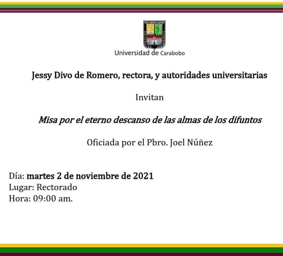 Mañana martes,unidos en oración, queremos expresar nuestros sentimientos de amor y solidaridad a los familiares de compañeros y amigos universitarios.