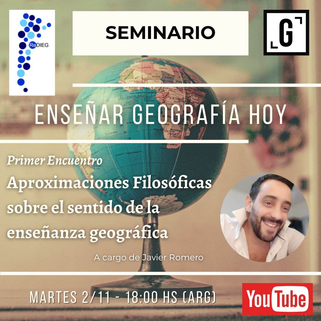 espacio_geo82's tweet photo. Mañana damos inicio a nuestro último seminario del año!
Pueden verlo en directo desde nuestro canal, a partir de las 18 hs!
#seminario #unespaciogeografico #redieg #enseñargeografiahoy https://t.co/ubjSkvwOtQ