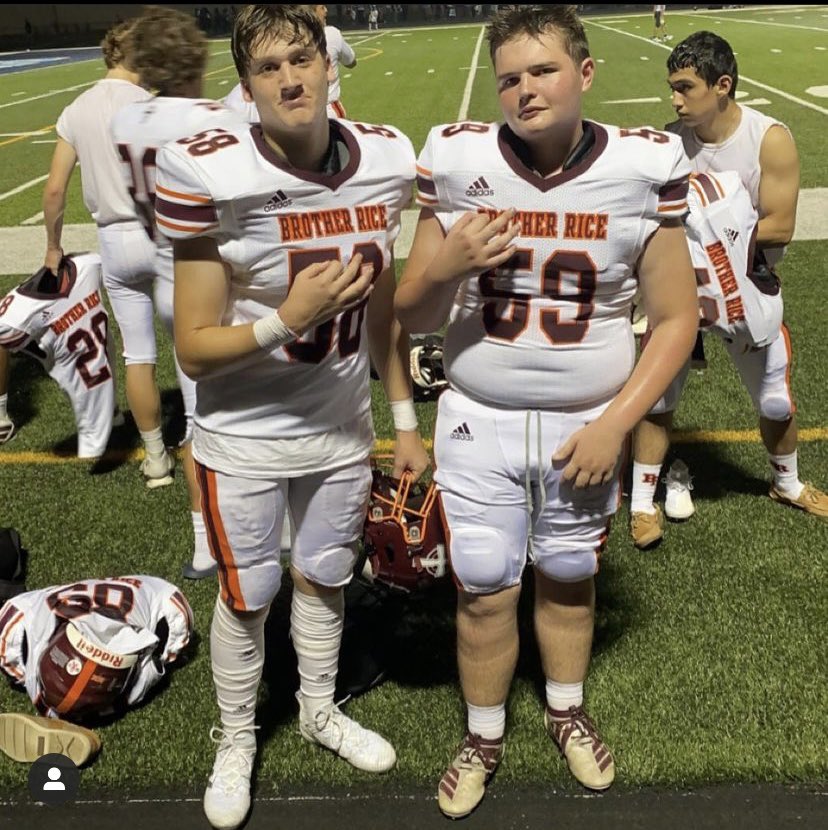 Barstool_YHS's tweet photo. So who in their right mind let Fanboy and Chum Chum put the pads on?! @BrotherRiceFB https://t.co/KEbbUR84j8