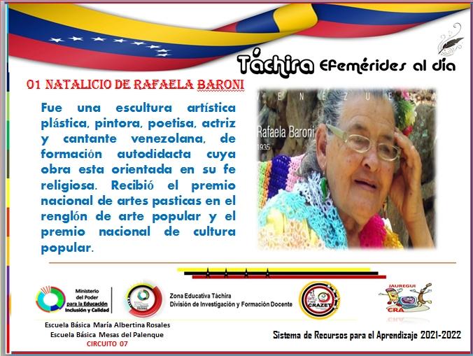 Efemérides al día @MPPEDUCACION @ZonaEducTachira <a href="/_LaAvanzadora/">Yelitze Santaella</a> <a href="/charlychaves/">Charly Rojas Chaves</a> <a href="/Danielcustodio3/">Daniel Custodio</a> <a href="/Crazet2011/">Crazet2011</a> <a href="/CRAJAUREGUI2/">CRAJAUREGUI</a>