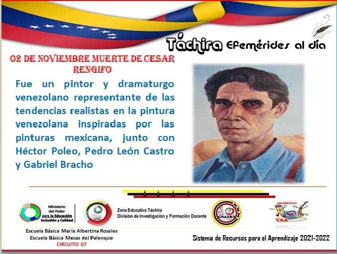 escmogotes's tweet photo. Efemérides al día @MPPEDUCACION @_LaAvanzadora @ZonaEducTachira @charlychaves @Danielcustodio3 @Crazet2011 @CRAJAUREGUI2 https://t.co/kSjVvSLmCT