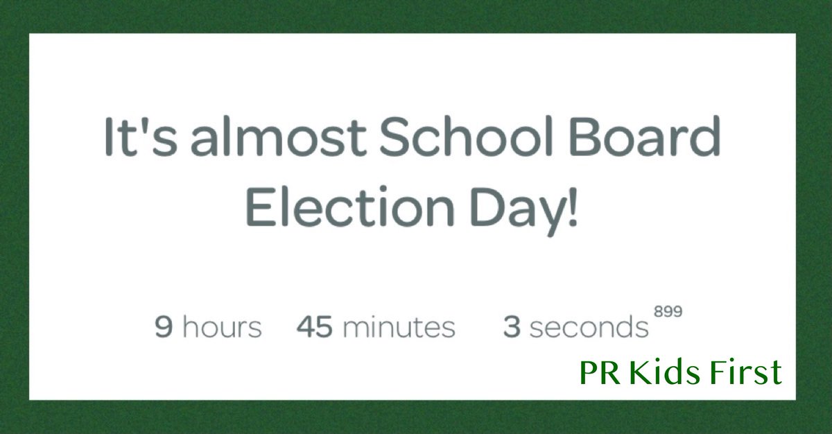 PRKIDSFIRST's tweet image. See you at the polls! 🗳 #prkidsfirst