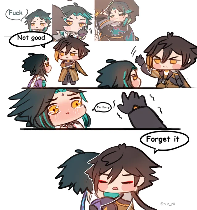 "I'm sorry" 😅 #genshin #xiao #zhongli 