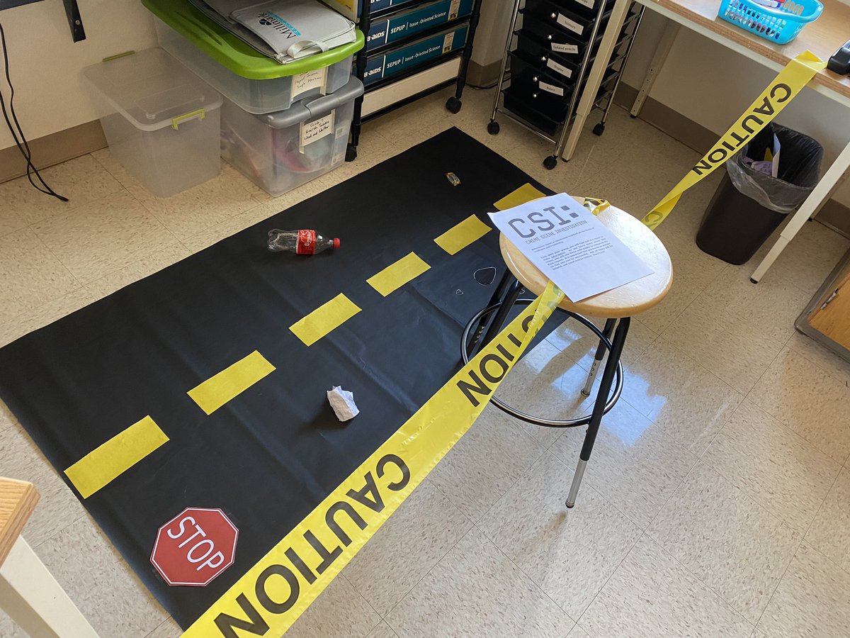 Freeman7Science's tweet image. Never a dull moment in science class! Ss became investigators and had to investigate a crime scene, read eye witness statements, and analyze hair samples to determine the crime and who caused the crime. #OneMillsPark #7Science #Fun