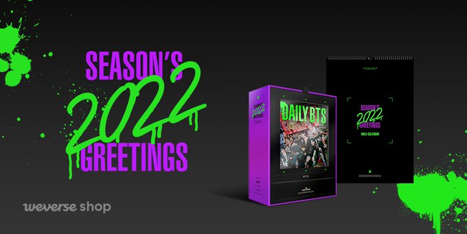 #BTS 2022 SEASON'S GREETINGS & WALL CALENDAR for pre-order BTS’ unique way to greet 2022