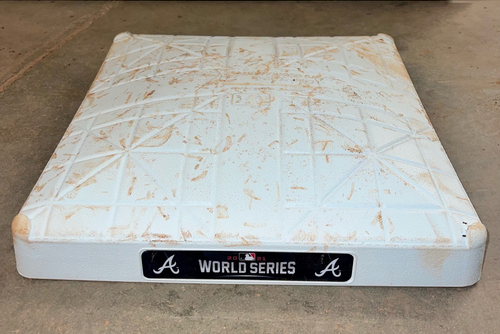 MLB's tweet photo. Own a piece of baseball history! 

Bid on game-used #WorldSeries items now: https://t.co/aXFjr9QAnX https://t.co/N9nhGmhdJf