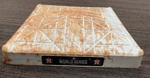MLB's tweet photo. Own a piece of baseball history! 

Bid on game-used #WorldSeries items now: https://t.co/aXFjr9QAnX https://t.co/N9nhGmhdJf
