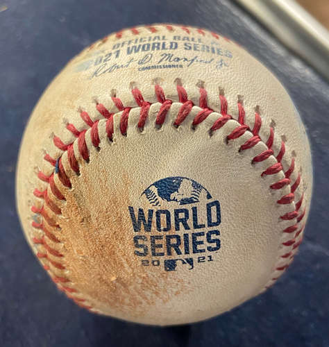 MLB's tweet photo. Own a piece of baseball history! 

Bid on game-used #WorldSeries items now: https://t.co/aXFjr9QAnX https://t.co/N9nhGmhdJf