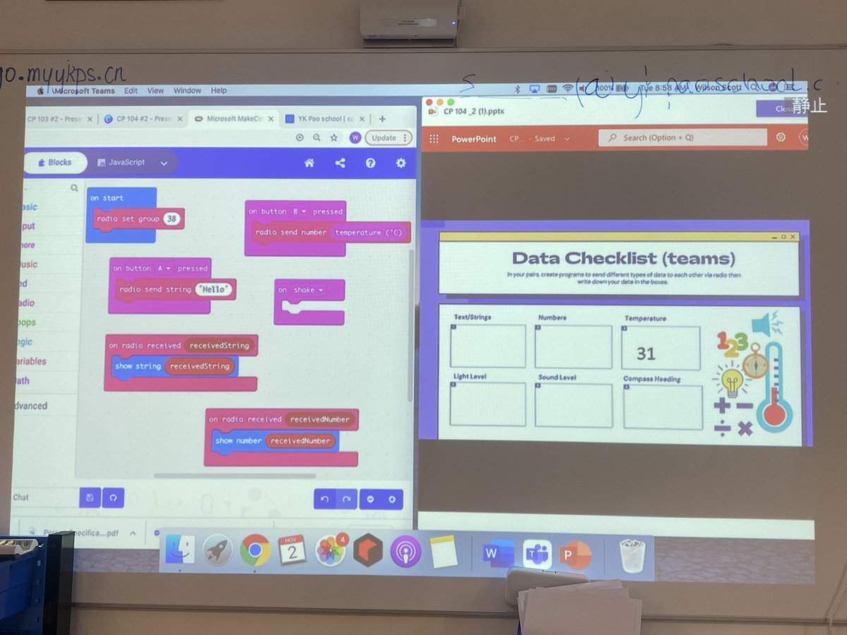 wiljonEDU's tweet photo. Got to love the #microbit V2 and all the possibilities, year 4 students currently discovering what data can be sent over radio utilizing the temperature and light sensors. https://t.co/Jpu9CFVsNa