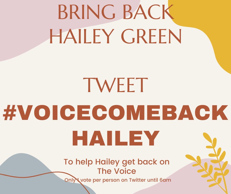 StMartinHighSc1's tweet photo. #voicecomeback Hailey https://t.co/3UfrAgksHi