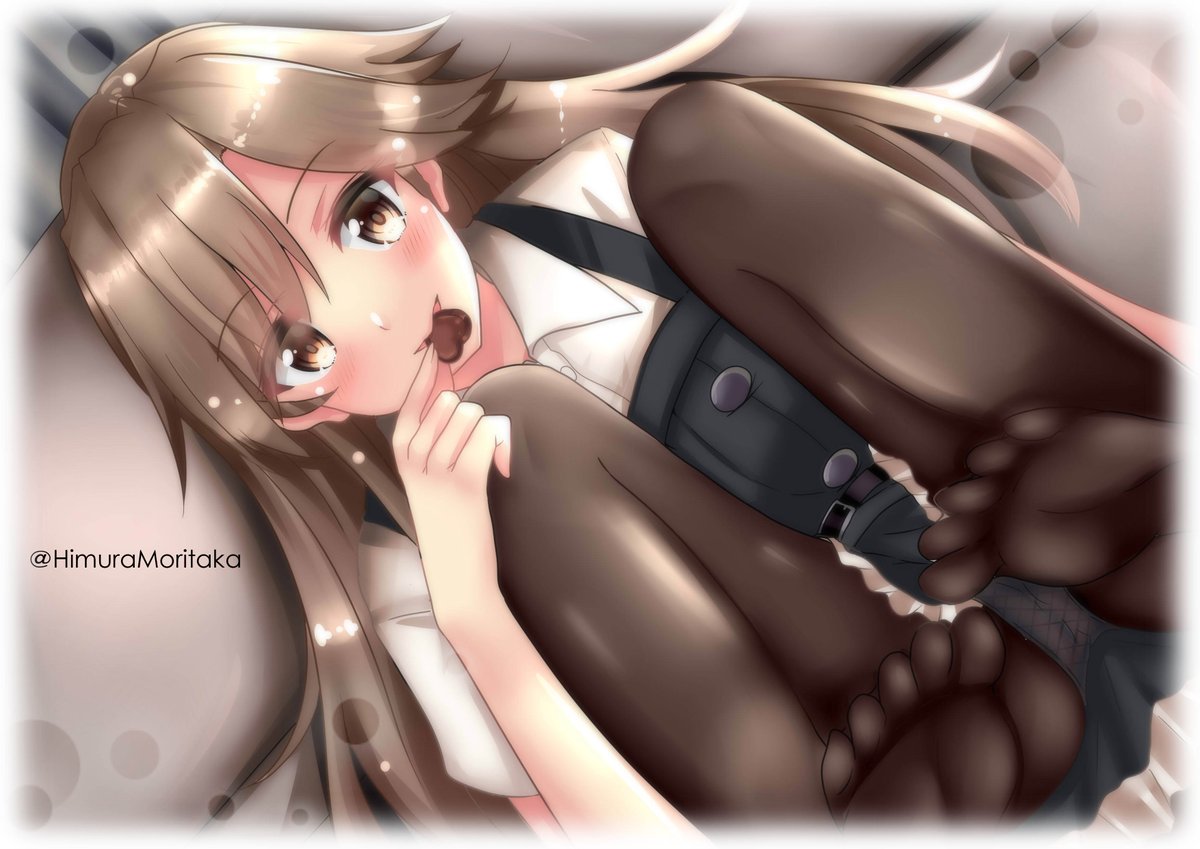 荒潮(艦隊これくしょん) 「#いいタイツの日 
タイツを描く上でデニール数を調べるようになる絵師であった。 」|火村 モリタカ＠/5月COMITIA144（B51a)/その次は神戸かわさき10のイラスト