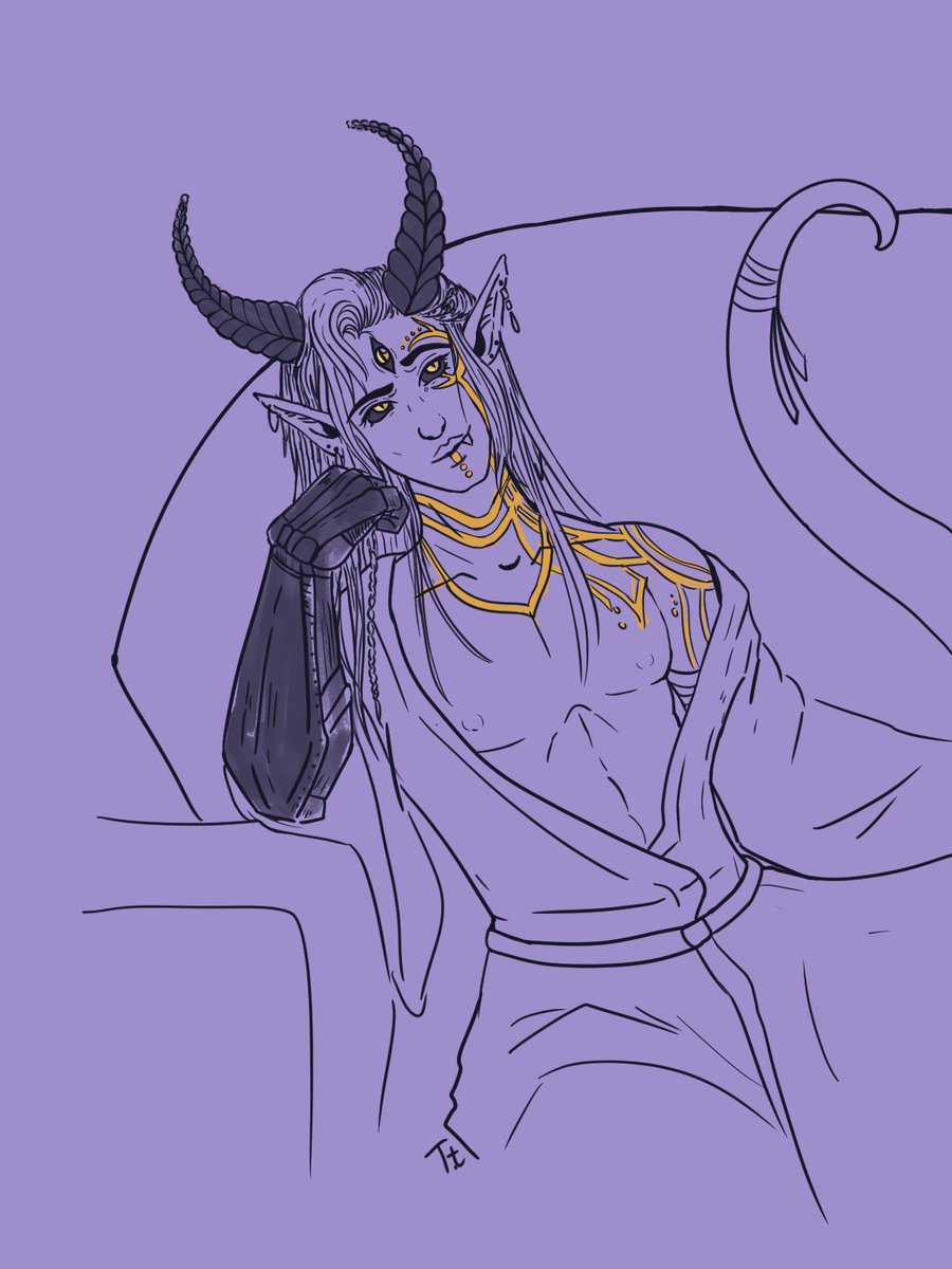 lewd_slughetti's tweet photo. OOF October happened...Got some time downtime and decided to lineart a comfort character 💜 @TiffanyRobertsF we love your cheeky bastard!! 🥰 #monster #archanthus #exophile #fanart #infinitycity #monsterlover #SciFiRomance #alien https://t.co/T977FqZY48