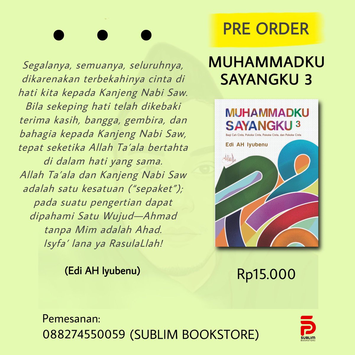 SublimBookstore's tweet photo. Gaskeun pesan buku terbaru Pakyai @edi_akhiles

Harga asli 60k
Harga PO 15k

Pemesanan: https://t.co/tnJgRhehXE atau ke shopee https://t.co/qmywW0NQ6L https://t.co/iSFJQbyRqQ