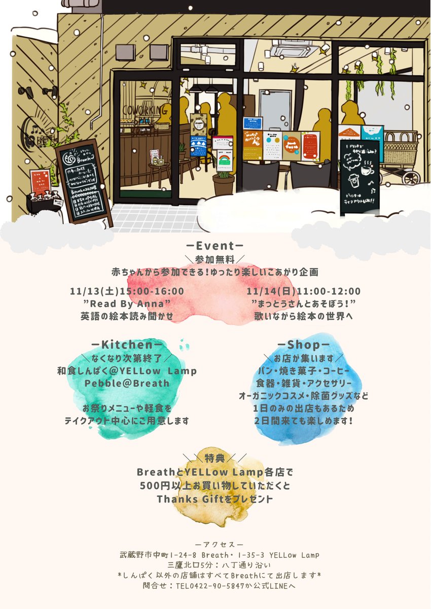 多世代向けコワーキングスペースbreath 武蔵野三鷹 Breath Mitaka Twitter