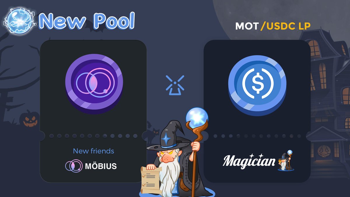 🧙🏻‍♂️ #Magician New Farm &amp; Trade Mining 

🪄 Stake $MOT-USDC LP, Earn MBT

🪄 Trade MOT-USDC, Earn $MBT

⏳ Go live at 11 AM UTC, Nov 2

magicianmetaverse.com/#/farms

<a href="/Mobius_Finance/">Mobius Finance $MOT</a> <a href="/0xPolygon/">Polygon | POL</a> #Polygon