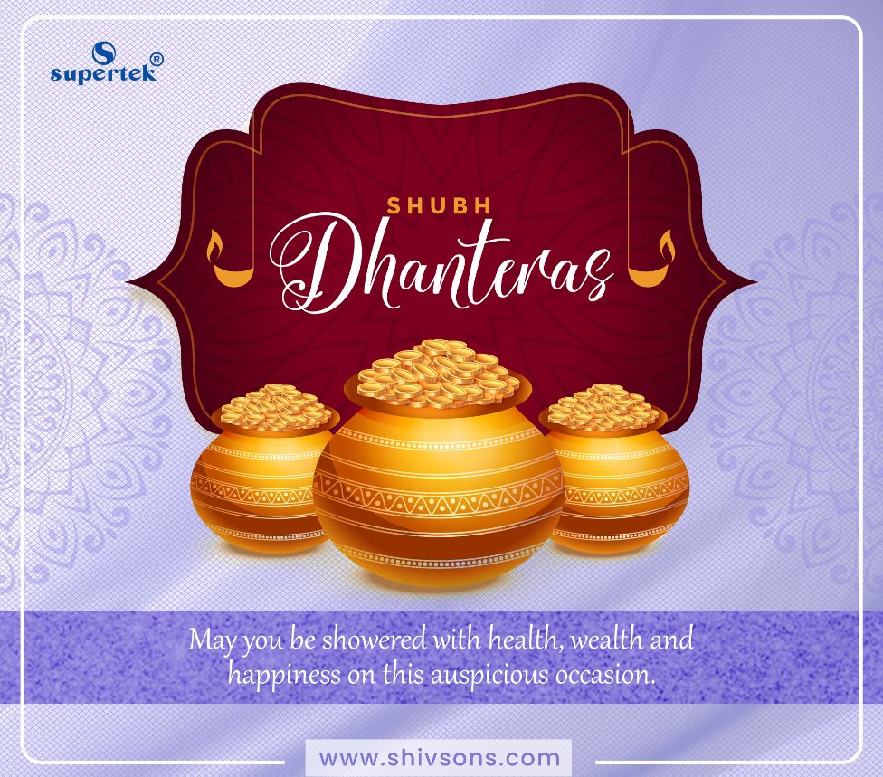 Shivdialsudsons's tweet photo. Wishing you all a very Happy Dhanteras !!

#HappyDhanteras #diwali2021 #diwalispecial #bestwishes #festivalvibes #festivaloflights #happydiwali #supertek https://t.co/eYXcYP7AoW