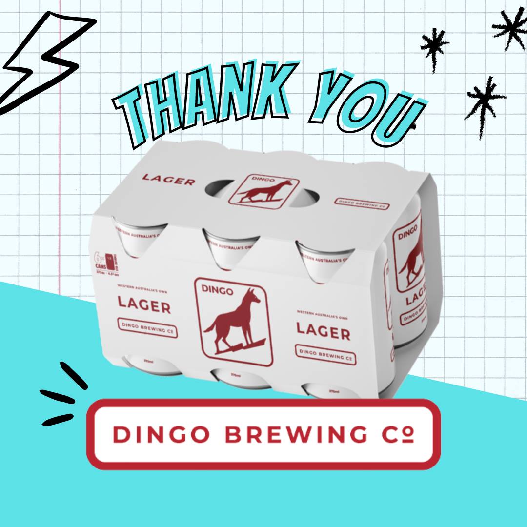 RuralMediaWA's tweet photo. Quiz Night prize: The legends over at Dingo Brewing Company have thrown in some goodie packs. 🍻

And great news for all the solo artists out there, we have individual tickets available for purchase. The RMA will gladly find you a team!

Book tickets at: https://t.co/CAJglckn4t https://t.co/pI0geb8N49