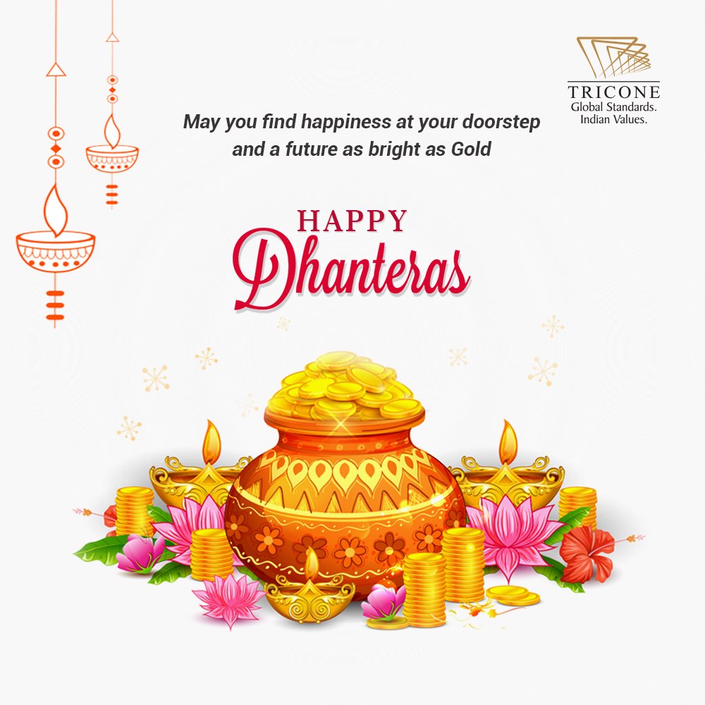 TriconeIN's tweet photo. Shiny days and sparkling vibes!
Let this #Dhanteras be about finding peace, happiness, and bright light in all happy moments with your family.

#HappyDhanteras #Dhanteras2021 #DhanterasWishes #DhanterasPuja #Happiness #FestivalOfLights #Tricone #TriconeProjectsIndiaLtd https://t.co/c7dvvQh6C3