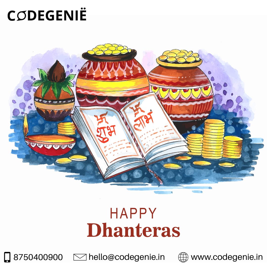 CodeGenie_'s tweet image. CodeGenie Technologies wishes our clients, employees, partners and friends a very happy Dhanteras.
.
.
.
.
.
.
#dhanteras #happydhanteras #webdevelopmentcompany #appdevelopmentcompany #portaldevelopment #softwaredevelopmentcompany #codegenie #aapkastore #apibox