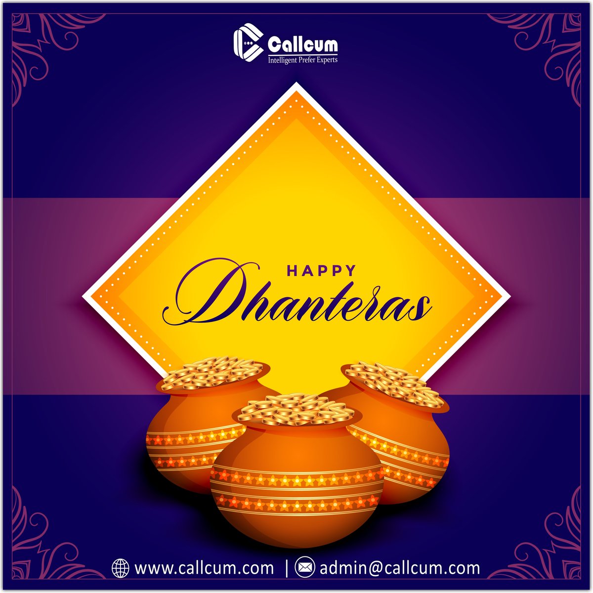callcum_tech's tweet photo. Dear Goddess Lakshmi and Dhan Kuber Maharaj, bless our lives with good health, wealth, and fortune on the auspicious occasion of Dhanteras. 
#ShubhDhanteras
#HappyDhantera2k21 
#dhanteras #happydhanteras #festival #india #indianfestival #dhanteraswishes #festivals #festiveseason https://t.co/tmoK3XQ36l
